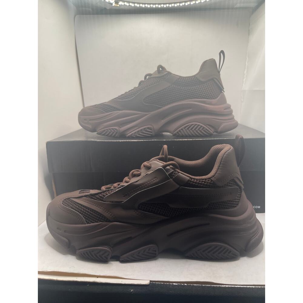 Steve Madden Possession Sneakers in Dark Brown Size 9 - Picture 3 of 10